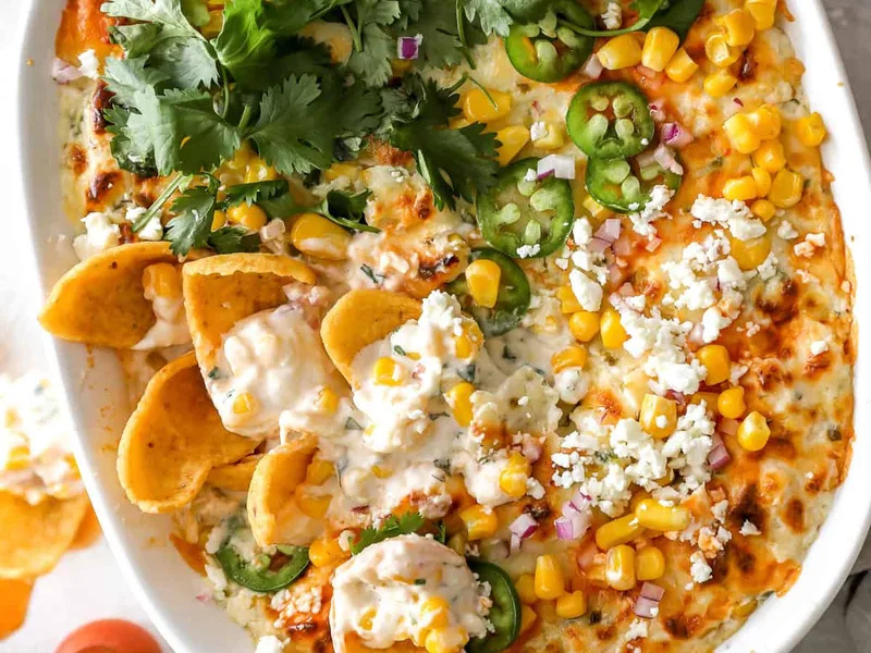 Mexican Street Corn Dip with Pepper Jack and Lime
