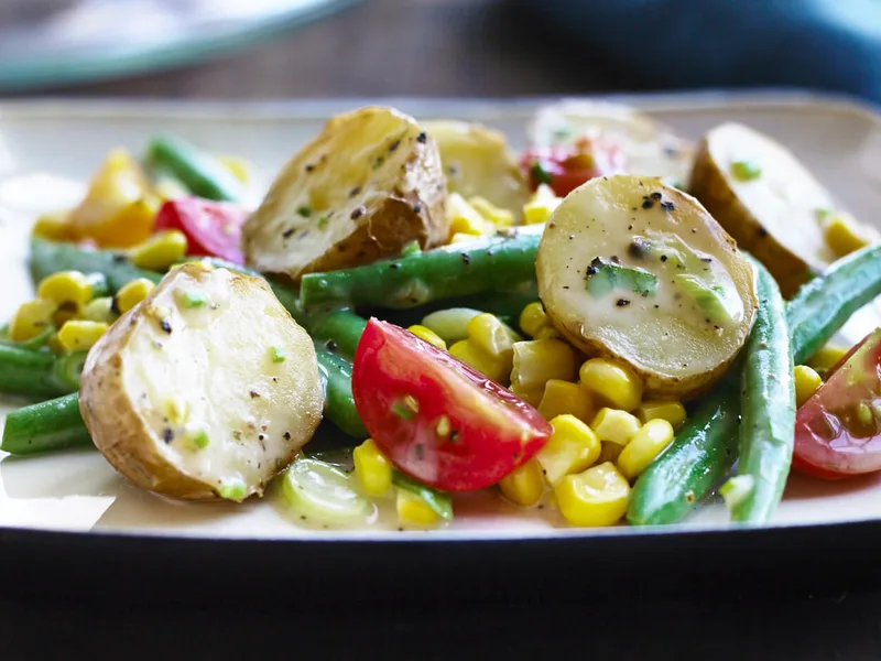 Creamy Herb Potato and Corn Salad