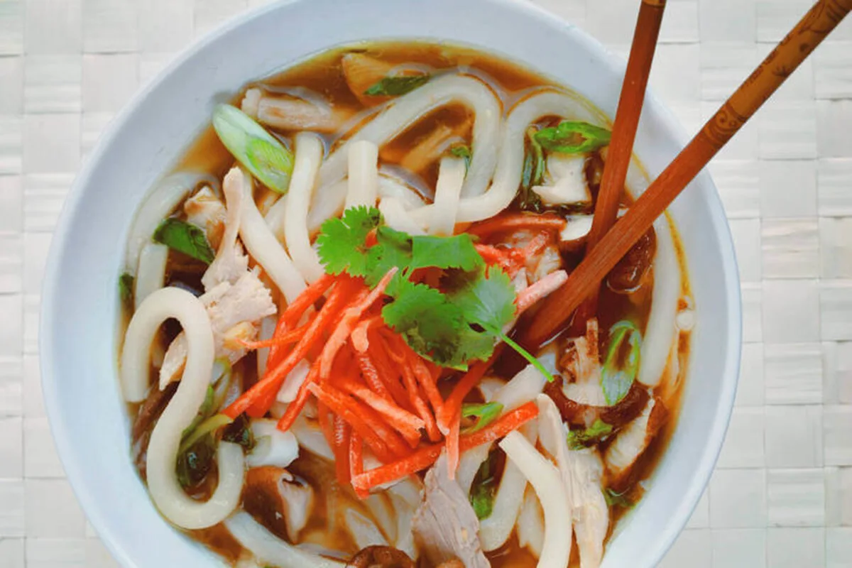 Chicken Udon Noodle Soup with Lemongrass (35 Min) | EasyCook