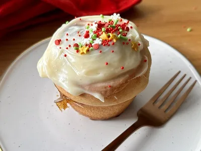 Gingerbread Cinnamon Buns with Cream Cheese Icing