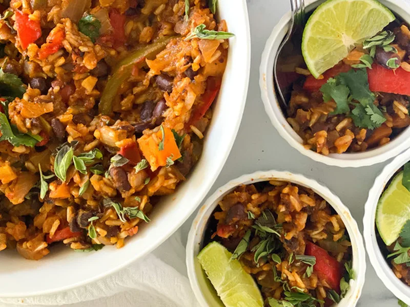 One-Pot Cuban Black Beans and Rice