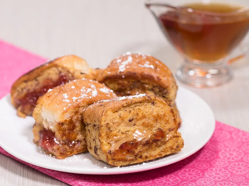 PB&J French Toast Nuggets with Egg White Coating