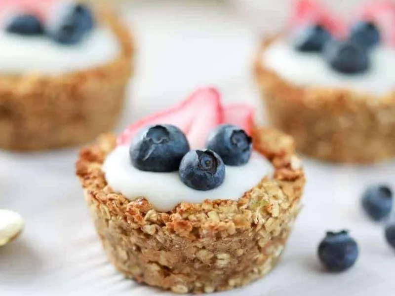 Air Fryer Oatmeal Bites with Banana and Warm Spices
