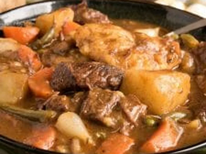 Hearty Beef Chuck Stew with Fluffy Herb Dumplings