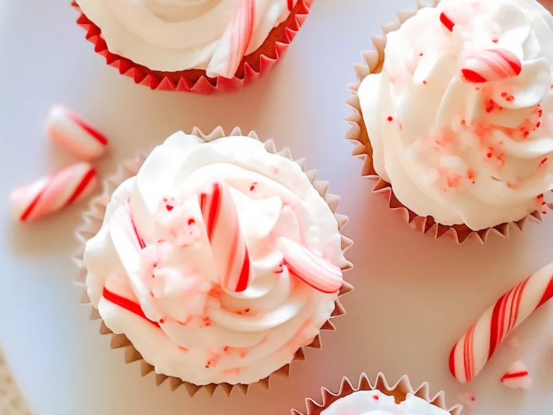 Mini Candy Cane Cheesecake Cups with Peppermint Flavor