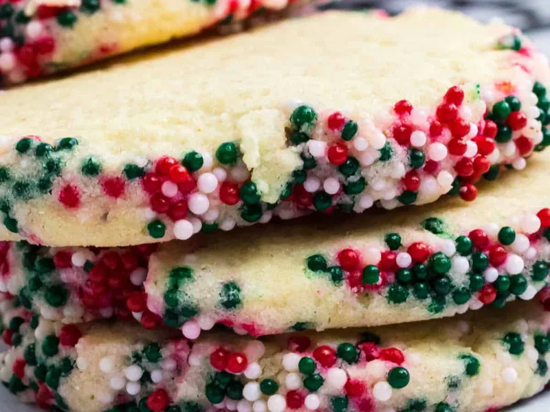 Slice and Bake Sugar Cookies with Sprinkles