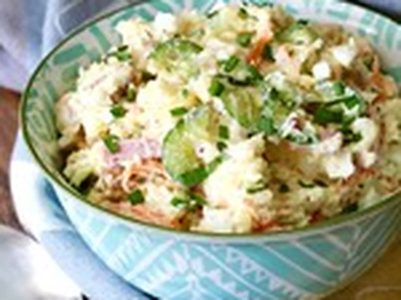 Japanese Potato Salad with Yukon Gold and Smoked Ham