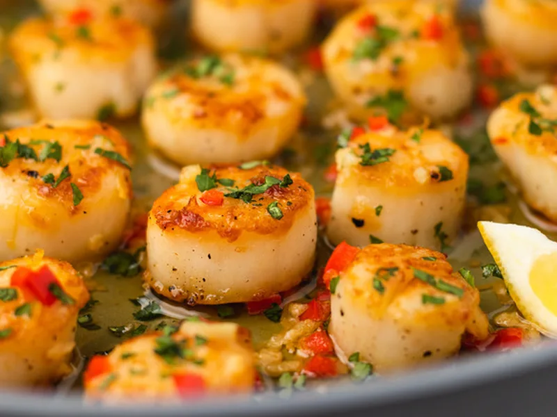 Seared Scallops With Chile Garlic Butter