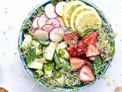 Honey-Miso Summer Salad Bowls with Sesame Dressing