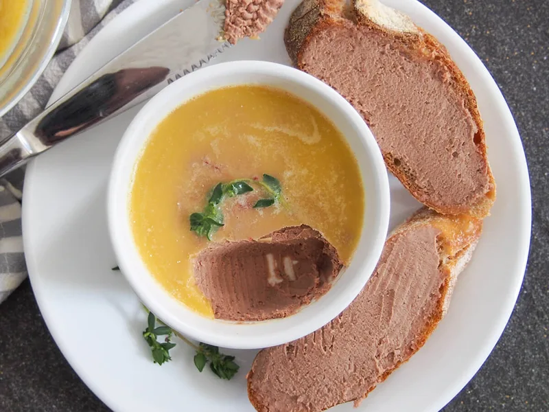 Pan-Seared Chicken Liver Pate with Brandy