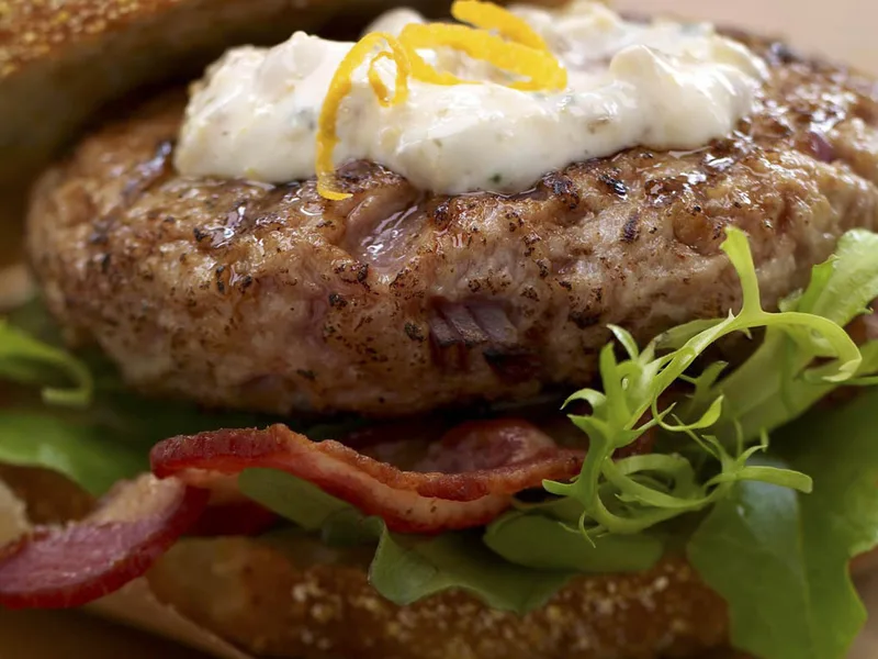 Wood-Smoked Chicken Burgers with Orange Peel Aioli