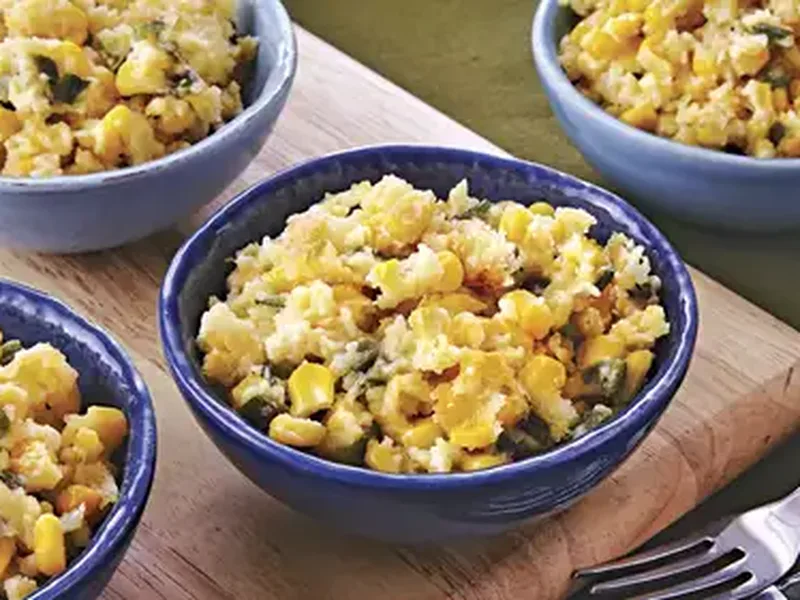 Slow-Cooker Poblano Corn Pudding with Jalapeño Cheese
