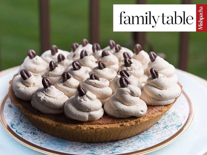 Frozen Toffee Pie with Coffee Hazelnut Whipped Topping