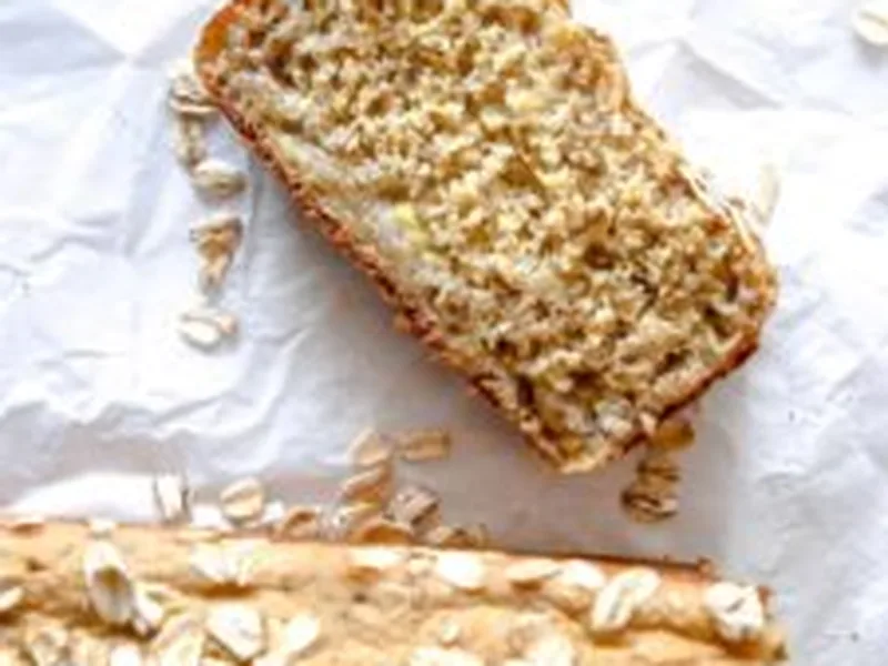 Moist Oat Flour Banana Bread with Natural Sweetener