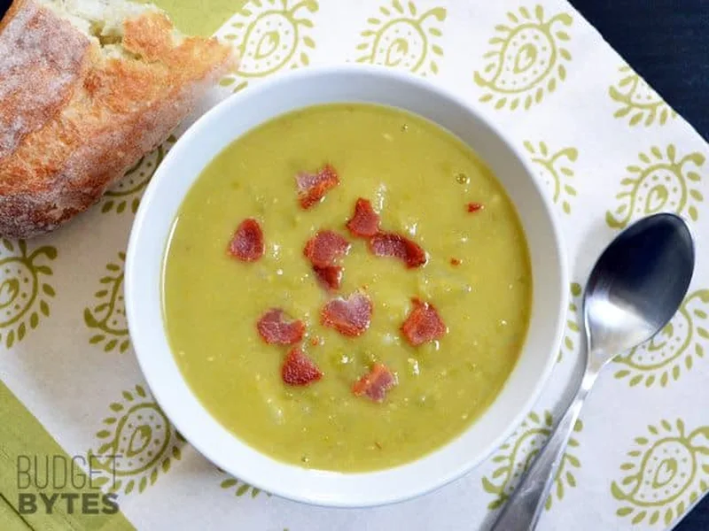 Hearty Split Pea Bacon and Potato Soup
