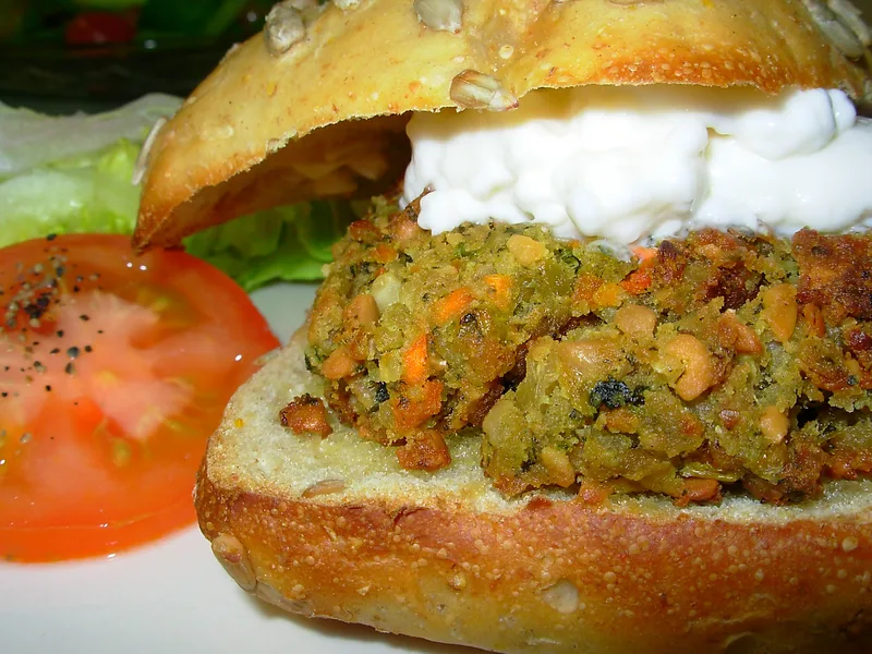 Spicy Chili Bean Burgers with Spinach