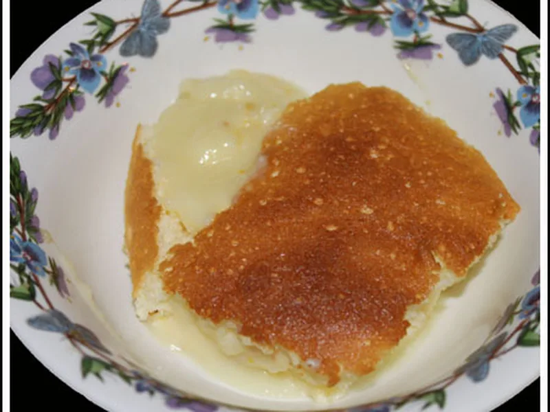 Louise's Lemon Pudding Cake with Water Bath Baking
