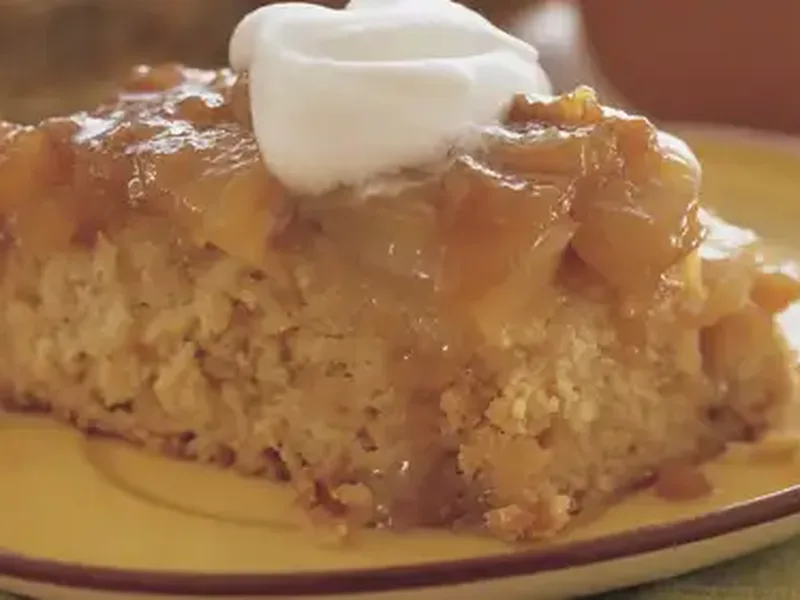 Pear-Ginger Upside-Down Cake with Ginger Whipped Cream