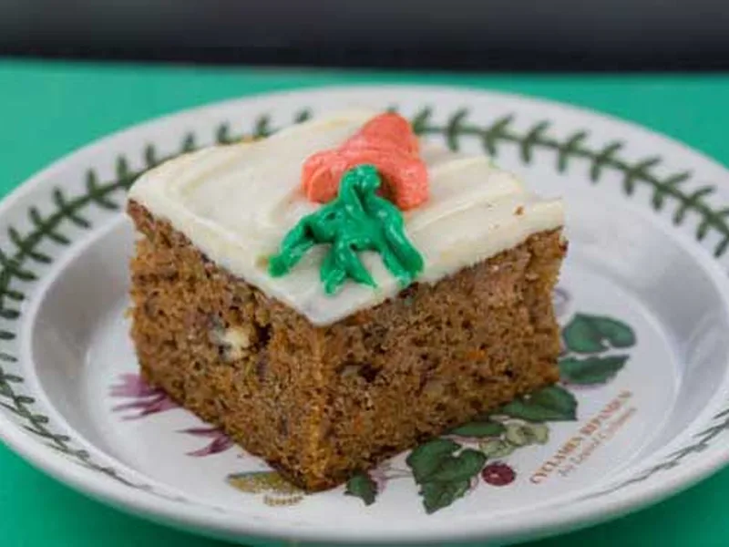 Moist Carrot Sheet Cake with Cream Cheese Frosting