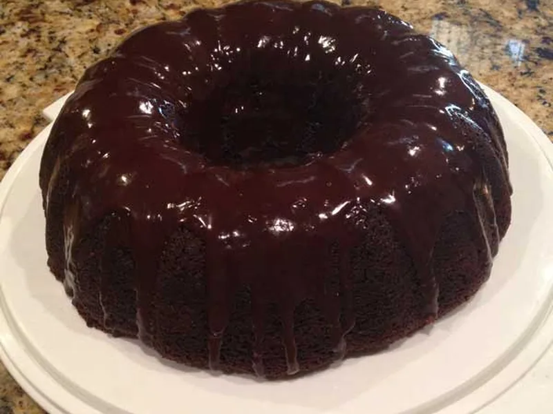 Dark Chocolate Bundt Cake Balls with Ganache