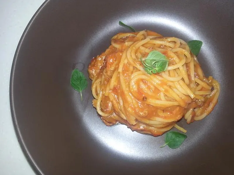 Pressure Cooker Pork Shoulder Ragu with Tomato Gravy