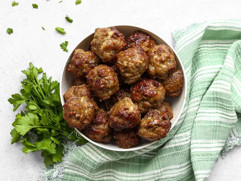 Make-Ahead Cheesy Sausage Liver Meatballs