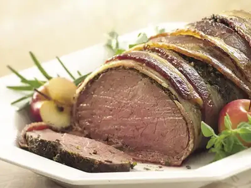 Bacon Herb Crusted Beef Tenderloin Roast