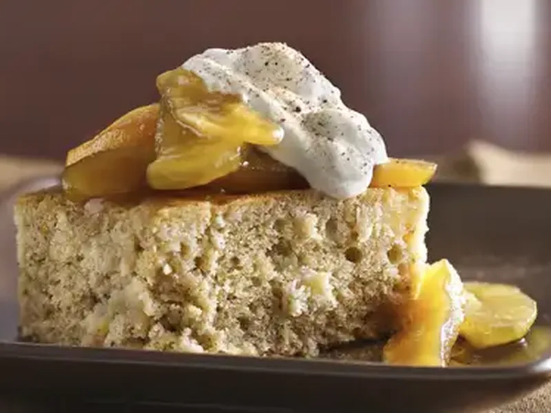 Brown Sugar Spice Cake with Caramelized Apples