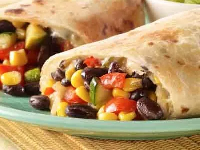 Garlic Cumin Black Bean Burritos with Melted Cheese