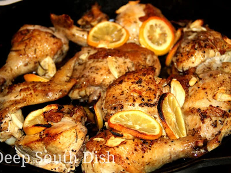 Cast Iron Skillet Roasted Chicken Pieces