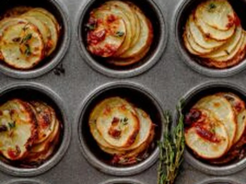 Fork Tender Stacked Muffin Tin Potatoes