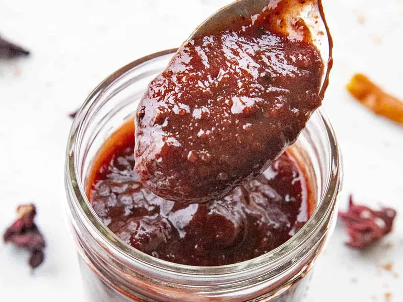 Homemade Chamoy Sauce with Dried Fruits and Chili