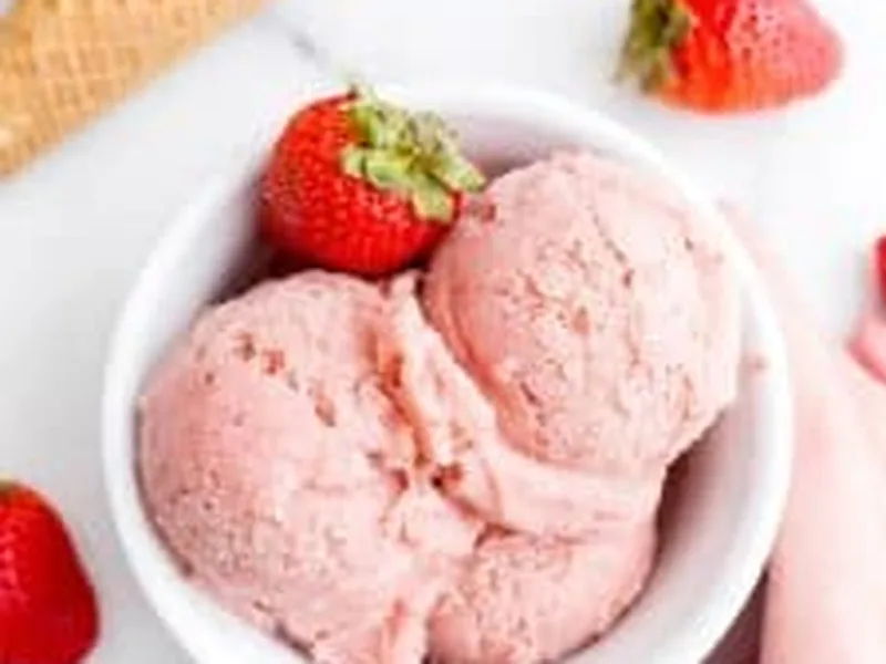 4-Ingredient Frozen Strawberry Banana Sorbet