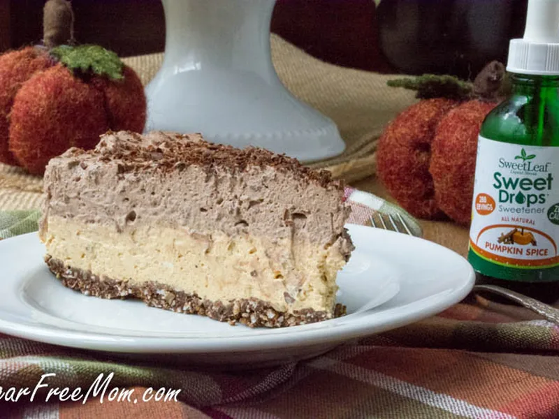 Sugar Free Keto Chocolate Pumpkin Mousse Cake