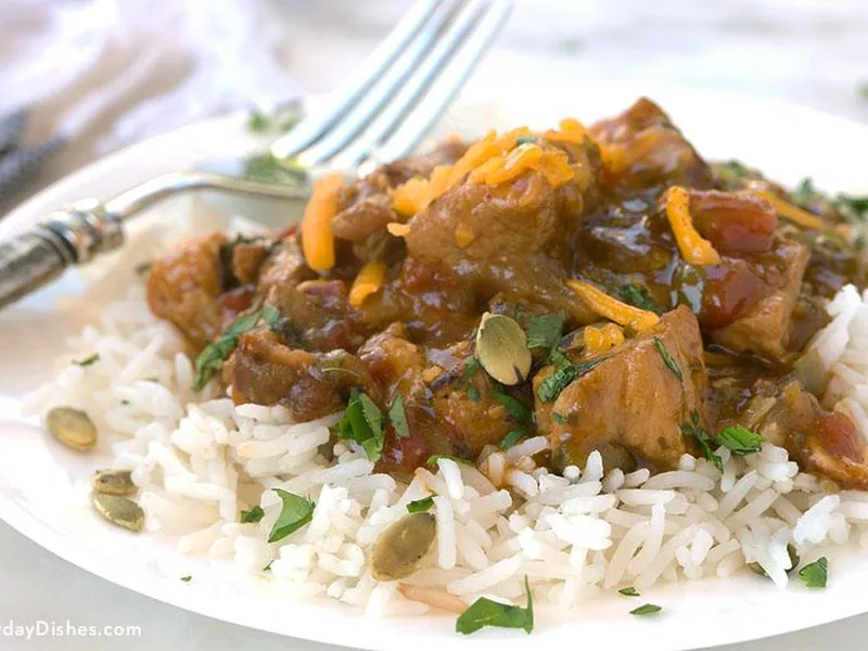 Mexican Green Chile Pork Stew with Tender Shoulder