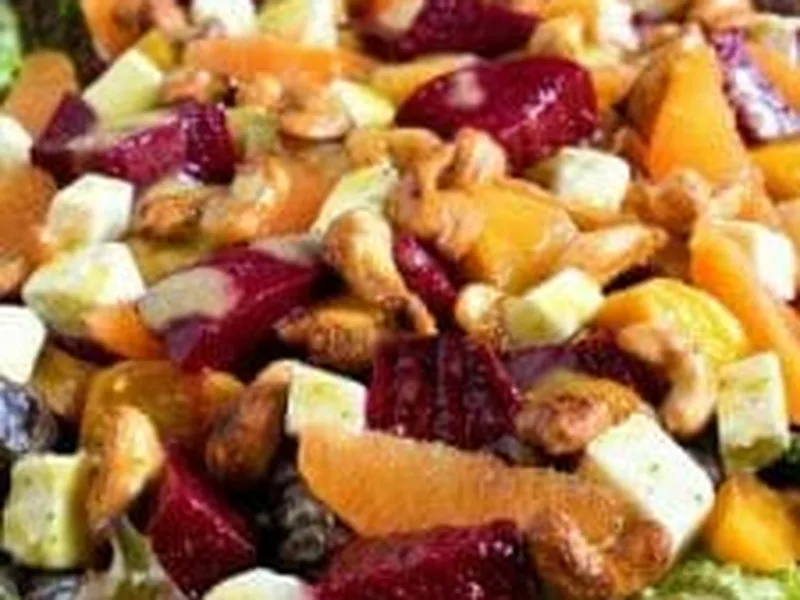 Cara Cara Beet Salad with Marinated Cheese