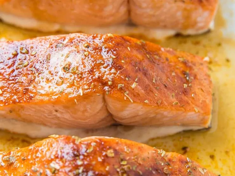 Maple Glazed Baked Salmon with Paprika Spice Rub