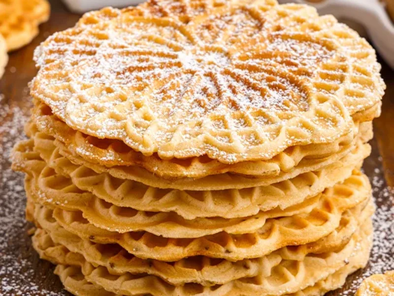 Classic Italian Pizzelle Waffle Cookies with Anise