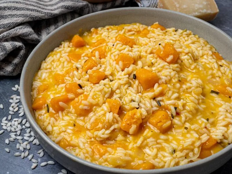 Creamy Butternut Squash Risotto with Rosemary