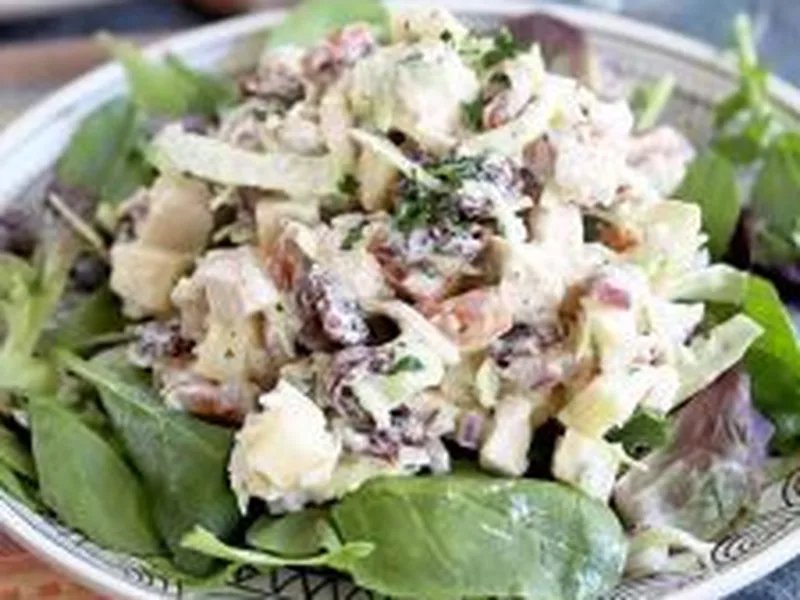 Cherry Chicken Salad with Almonds and Yogurt