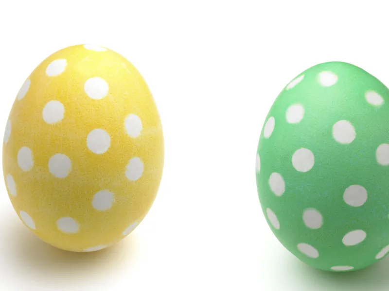 Polka Dot Easter Eggs with Food Coloring