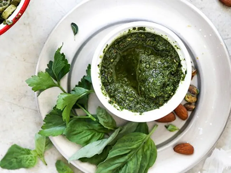 Vegan Mixed Herb and Nut Pesto