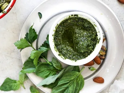 Vegan Mixed Herb and Nut Pesto
