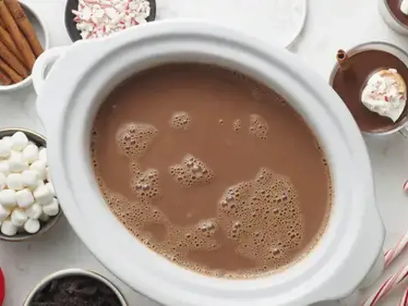 Slow-Cooker Hot Chocolate Buffet with Toppings