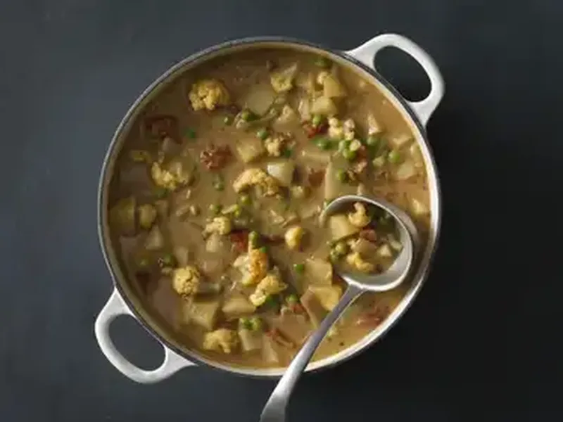 Coconut Curried Vegetable Soup with Fire Roasted Tomatoes