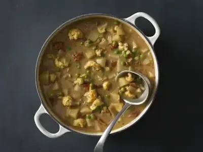 Coconut Curried Vegetable Soup with Fire Roasted Tomatoes