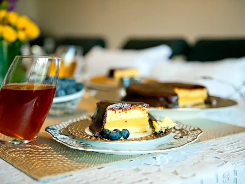 Gluten-Free Boston Cream Pie with Potato Starch and Chocolate