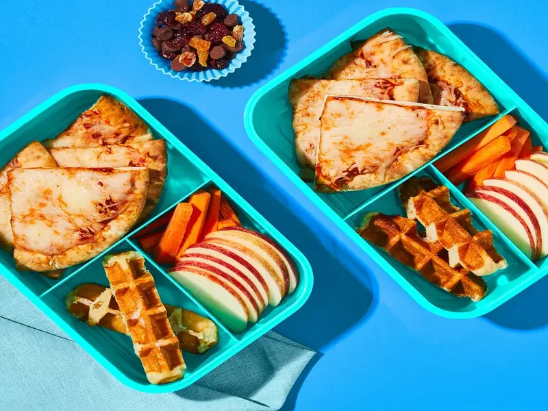 Kid-Friendly Make-Ahead Pita Pizzas with Apple and Trail Mix