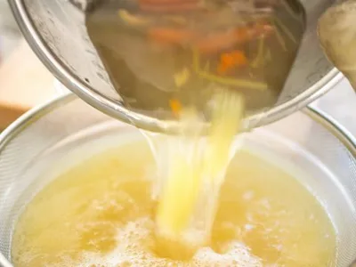 Instant Pot Beef Bone Broth with Roasted Bones