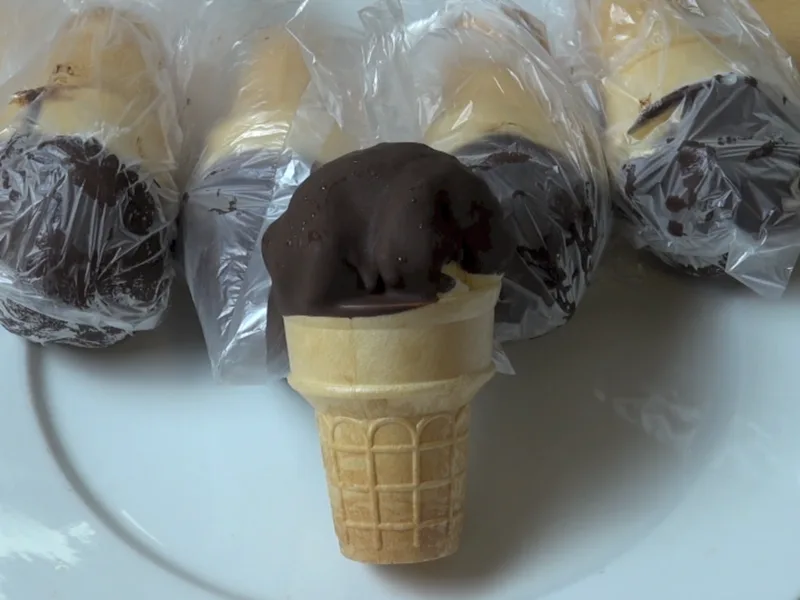 Homemade Chocolate-Dipped Ice Cream Cones